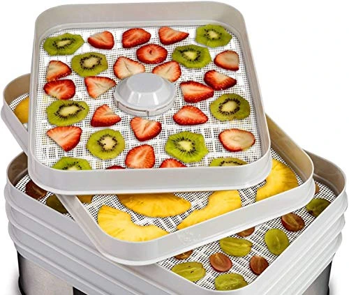 6 Pack Silicone Dehydrator Sheets,Non-stick Food Fruit Dehydrator Mats Reusable Steamer Mesh Mat For Fruit Dryer (6, 14 X 14 Inch) 5 6 Pack Silicone Dehydrator Sheets,Non-stick Food Fruit Dehydrator Mats Reusable Steamer Mesh Mat For Fruit Dryer (6, 14 X 14 Inch) - Image 3