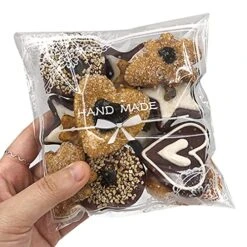 200pcs Lovely Lace Bowknot Clear Self Adhesive Treat Bag Cellophane Bag Cookie Bag, Party Favor Bag For Bakery, Candy, Cookie A