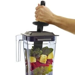 Omega 3HP Blender 64 OZ BPA Free Container Creates Delicious Smoothies Features Stainless Steel Blades & 10-Speeds Plus Pulse Includes Plunger & Recipe Book, 1400-Watt, Silver -Wilton Shop 51KF80Wp8jL