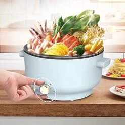 Portable Electric Shabu Hot Pot BBQ Metal Alloy Liner Electric Cooking Pot Indoor 2 In 1 Smoke-less Household Electric Hot Pot Grill -Wilton Shop 51KNf7YQgQL
