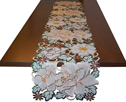 Flowery Table Runner (13"x87", Spring Colors) 8 Flowery Table Runner (13"x87", Spring Colors) - Image 6