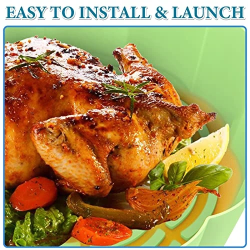 2 Pack Air Fryer Silicone Liners Reusable Round Insert, Food Grade Silicone Liners For Air Fryer Basket Accessories, 8.5 Inches For 5 To 8 Qt For Air Fryer Oven Accessories (Black And Grey) 7 2 Pack Air Fryer Silicone Liners Reusable Round Insert, Food Grade Silicone Liners For Air Fryer Basket Accessories, 8.5 Inches For 5 To 8 Qt For Air Fryer Oven Accessories (Black And Grey) - Image 5