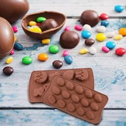 Ovitec 4 Pieces Easter Silicone Molds Chocolate Molds With Bunny Egg Shape For Making Small Chocolate Cake Decoration Baking Party Supplies -Wilton Shop 51KZSLbGIhL