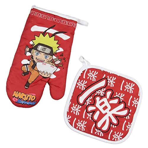 CultureFly Naruto Shippuden Anime Ichiraku Ramen 3 Piece Kitchen Set - Kitchen Towel, Oven Mitt, And Pot Holder 4 CultureFly Naruto Shippuden Anime Ichiraku Ramen 3 Piece Kitchen Set - Kitchen Towel, Oven Mitt, And Pot Holder - Image 2