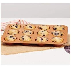 Non Stick Copper Muffin Pan - 12 Cup Muffin Pan