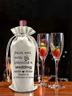 Eilcoly Wedding Gifts Wine Bag, Mr And Mrs Wedding Gifts For Couple, Engagement Gift Wine Bag -1 Pc, Wb061 -Wilton Shop 51KzDyfqVIL