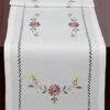 Hemstitch Embroidered Daisy Flower Table Runner 15x52 Dresser Scarf White Rectangular 1 Hemstitch Embroidered Daisy Flower Table Runner 15x52 Dresser Scarf White Rectangular -Wilton Shop 51LDvTN2kAL