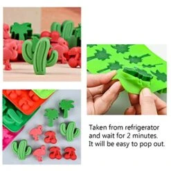 Candy Molds Ice Cube Trays Chocolate Molds, Silicone Molds Including Cactus, Flamingo, Coconut Tree & Pineapple For Making Ice, Jelly, Chocolate, Soap, Pack Of 4 With 2 Droppers. (Multicolor) 16 Candy Molds Ice Cube Trays Chocolate Molds, Silicone Molds Including Cactus, Flamingo, Coconut Tree & Pineapple For Making Ice, Jelly, Chocolate, Soap, Pack Of 4 With 2 Droppers. (Multicolor) -Wilton Shop 51LHTdft7nL