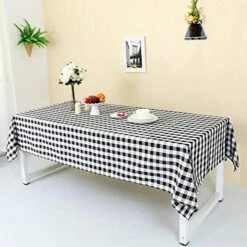 Buffalo Plaid Check Tablecloth - 54-inch X 78-Inch Navy Blue And White Rectangle Checker Table Tablecloth Cover Linen Home Camping Picnic Plaid Tablecloth -Wilton Shop 51LIkK2SWL. AC