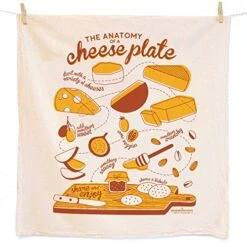 Anatomy Of A Cheese Plate Illustrated Kitchen Towel