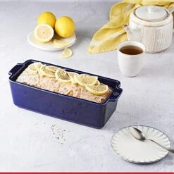 Peugeot - Appolia Loaf Pan - Ceramic Bread Baking Dish With Handles - Blue, 10 X 4 X 3 Inches -Wilton Shop 51LSkFulzEL