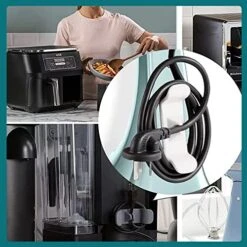 4 Pack Cord Organizer For Kitchen Appliances, Cord Wrapper Mixer Tidy Wrap, Cable Organizer For Mixer, Coffee Maker, Air Fryer,Pressure Cooker(2 White+2 Grey) -Wilton Shop 51LVWpPRIUL