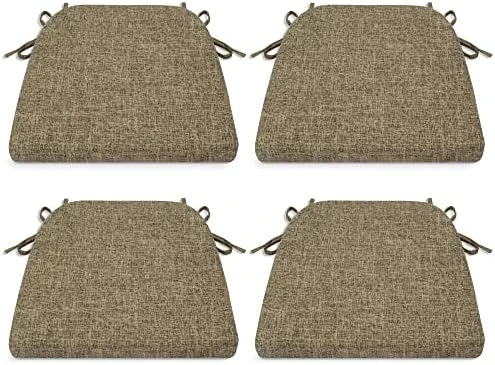 Chair Pads With Ties For Dining Room Chairs Set Of 4 High Density Foam Padded Cushion Non Slip U Shaped Kitchen Chair Seat Cushions 16x16.5 Inch White Beige 15 Chair Pads With Ties For Dining Room Chairs Set Of 4 High Density Foam Padded Cushion Non Slip U Shaped Kitchen Chair Seat Cushions 16x16.5 Inch White Beige - Image 13