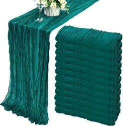 12 Pack 10Ft Cheesecloth Table Runner 35x120 Inch Boho Gauze Table Runner Cheese Cloth Long Table Runner Romantic Table Runner For Wedding Bridal Shower Birthday Party Table Decor (Dusty Sage Green) -Wilton Shop 51LnEuMQyeL. AC