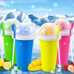 Slushie Cup Slushy Maker Ice Cup Silica Cup Pinch Cup Summer Cooler Smoothies Cup Double Layer Squeeze Cup Slush Maker Cup Smoothie Cup -Wilton Shop 51M2ORc2mvL