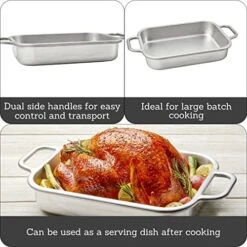 MUSA USA Heavy Duty Cajun 13.5" X 10" Roaster And Baking Pan