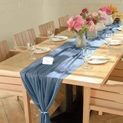 YAWALL Chiffon Table Runner For Wedding Decorations - Dusty Rose Bridal Baby Shower Party Decor Rustic Boho Runners 10ft -Wilton Shop 51M6Qp93dxL. AC