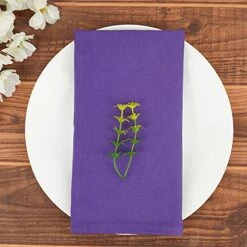 - Pack Of 12-100% Cotton Oversized Dinner Napkins 50 CM X 50 CM (20 In X 20 In), Purple - Heavy Weight Fabric For Daily Use With Mitered Corners Finish, Purple -Wilton Shop 51M8NYhVjaS