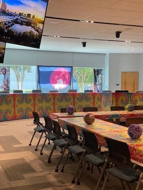 Tie Dye Tablecloth Roll - Tie Dye Theme Disposable Plastic Table Cover 100 FT Long Rainbow Colorful Table Decor For Tie Dye Party Hippie Party 60s Party 70s Party Birthday Party Picnic Kitchen Dining 5 Tie Dye Tablecloth Roll - Tie Dye Theme Disposable Plastic Table Cover 100 FT Long Rainbow Colorful Table Decor For Tie Dye Party Hippie Party 60s Party 70s Party Birthday Party Picnic Kitchen Dining - Image 3