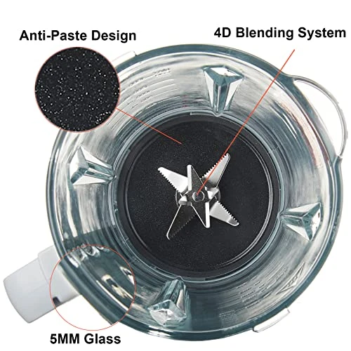 Quiet Blender Commercial Low Noise Soundproof Heat Milk, Soup, Quiet Smoothie Blender 48oz./1.5L Self-Cleaning 7 Quiet Blender Commercial Low Noise Soundproof Heat Milk, Soup, Quiet Smoothie Blender 48oz./1.5L Self-Cleaning - Image 5