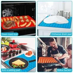 2 Pack Silicone Baking Mat For Dog Biscuits, Dog Treat Mold Silicone With Spatula, 120 Pet Treats Baking Mold, Chocolate Candy Molds Homemade Cookie Making Tool, BPA-Free Mat Gifts For Dogs -Wilton Shop 51MPAI7XxfL