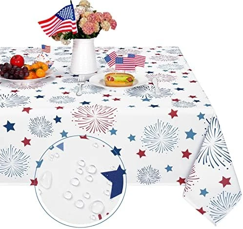 4th Of July Stars Tablecloth, Fourth Of July Patriotic Decoration, 60 X 120 Inch, Polyester Tablecloth, Patriotic Stars Table Cloth For Fourth Of July Decorations 9 4th Of July Stars Tablecloth, Fourth Of July Patriotic Decoration, 60 X 120 Inch, Polyester Tablecloth, Patriotic Stars Table Cloth For Fourth Of July Decorations - Image 7