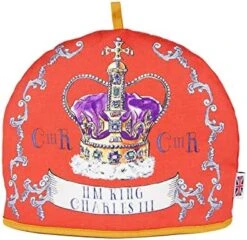 Royal England Tea Cozy For Teapot - Queen Crown Design - Large Teapot Cozy 100% Cotton With Extra Thick Wadding - Generous Size Tea Cosy British For 2-6 Cups -Wilton Shop 51Me5RxvGWL. AC