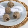 Classic Braided Jute Burlap Napkin Rings, Natural Color, Set Of 4 -Wilton Shop 51Mgt6XDEOL