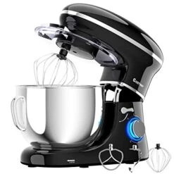 Stand Mixer, 660W Electric Kitchen Food Mixer With 6-Speed Control, 6.3-Quart Stainless Steel Bowl, Dough Hook, Beater, Whisk