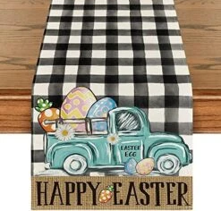 Buffalo Plaid Carrot Egg Truck Daisy Happy Easter Placemats Set Of 4, 12x18 Inch Seasonal Table Mats For Party Kitchen Dining Decoration 26 Buffalo Plaid Carrot Egg Truck Daisy Happy Easter Placemats Set Of 4, 12x18 Inch Seasonal Table Mats For Party Kitchen Dining Decoration -Wilton Shop 51Mod26RoL. AC 4
