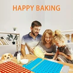 2 Pack Silicone Baking Mat For Dog Biscuits, Dog Treat Mold Silicone With Spatula, 120 Pet Treats Baking Mold, Chocolate Candy Molds Homemade Cookie Making Tool, BPA-Free Mat Gifts For Dogs -Wilton Shop 51N1HO8VwGL