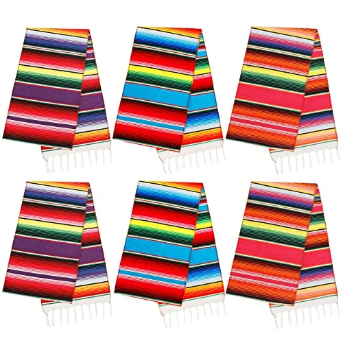 6 Pack Mexican Table Runners, 14 X100 Inch Rainbow Colors Large Boho Mexican Theme Party Decoration For Cinco De Mayo Fiesta Party Serape Table Runner Red And Blue 3 6 Pack Mexican Table Runners, 14 X100 Inch Rainbow Colors Large Boho Mexican Theme Party Decoration For Cinco De Mayo Fiesta Party Serape Table Runner Red And Blue
