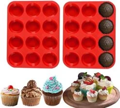 Muffin Pan, Silicone Muffin Mold Reusable, Cupcake Pans 12 Regular Size, Perfect For Muffins, Cupcakes, Cheesecakes, Mini Pancakes. (1PCS) -Wilton Shop 51NBatgxYPL. AC