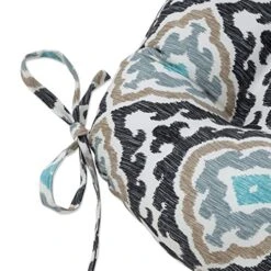 Outdoor/Indoor Agrami Medallion Large Chair Pads, 17" X 17.5", Black 2 Count -Wilton Shop 51NDjMwAxWL