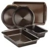 Nonstick Bakeware Set With Nonstick Cookie Sheet, Bread Pan, Bakings Pan And Cake Pans - 5 Piece, Chocolate Brown -Wilton Shop 51NEulJfrTL