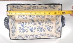 2.5 Qt (11x7) Dish & Plastic Cover, Baker Casserole (Small Lasagna) (Floral Lace Red) -Wilton Shop 51NEw6QFEkL