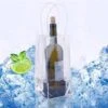 Wine Ice Bag, 12 Pack PVC Transparent Clear Wine Bottles Bag Wine Pouch Ice Wine Bag With Handle For White Wine, Champagne, Cold Beer And Chilled Beverages