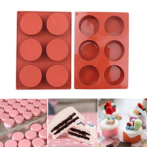 Silicone Round Cylinder Cake Mold,6 Cavities Handmade Soap Silicone Mould,DIY Cookie Chocolate Candy Jello Pudding Mold,Muffin Cupcake Making Tools,2pcs 3 Silicone Round Cylinder Cake Mold,6 Cavities Handmade Soap Silicone Mould,DIY Cookie Chocolate Candy Jello Pudding Mold,Muffin Cupcake Making Tools,2pcs