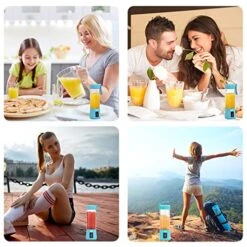 Portable Blender,Personal Size Blender Juicer Cup,Smoothies And Shakes Blender,Handheld Fruit Machine,Blender Mixer Home (blue) -Wilton Shop 51NlLjWS6VL