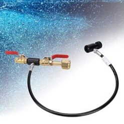 TOPINCN CO2 Adapter, Stainless Steel CO2 Cylinder Refill Adapter 2 Turn On Valves Adapter With Hose Easy To Install For CO2 Filling ((W21.8-14 European Thread) 36 Inches) -Wilton Shop 51NnryPeyCL