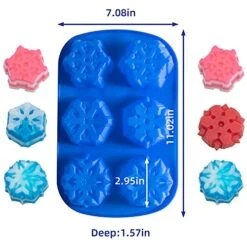 IHOMECOOKER 4PC Silicone Christmas Baking Mold Set Christmas Tree Snowflakes Snowman Cake Mold,bath Bombs,Soap Mold Set -Wilton Shop 51Nozd95RSL