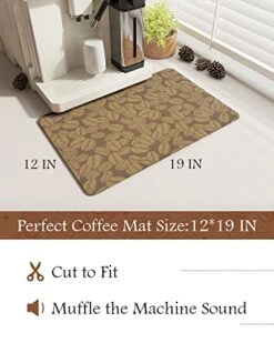 -Coffee Mat-Coffee Bar Accessories-Absorbent Stain Resistant Drying Mat Fit Under Coffee Maker Machine Coffee Pot Tray Espresso Machine-Coffee Station Accessories And Decor-12”x19” 19 -Coffee Mat-Coffee Bar Accessories-Absorbent Stain Resistant Drying Mat Fit Under Coffee Maker Machine Coffee Pot Tray Espresso Machine-Coffee Station Accessories And Decor-12”x19” -Wilton Shop 51OFJtQFB1L