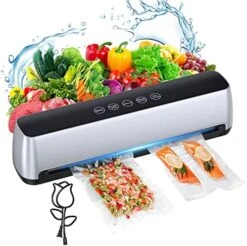 Food-Vacuum-Sealer-Machine - Automatic Sealing System For Food Storage Dry And Wet Food Modes LED Indicator Compact Design 11.8 Inch With 15Pcs Seal Bags Starter Kit -Wilton Shop 51OI36PIffL. AC