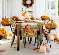 Fall Pumpkin Table Runner, Farm Apple Truck Autumn Thanksgiving Table Runners For Kitchen Dining Coffee Or Indoor And Outdoor Home Parties Decor 13 X 72 Inches SK087 -Wilton Shop 51OJN6j4w9L