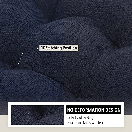 Indoor Rocking Chair Cushion For Rocking Chair Pads Back And Seat Sets With Ties 2 Piece Navy Blue 7 Indoor Rocking Chair Cushion For Rocking Chair Pads Back And Seat Sets With Ties 2 Piece Navy Blue - Image 5