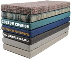 Bench Cushions,Custom Size Bench Cushion For Indoor/Outdoor Furniture,Non-Slip Patio Seat Cushions,70D Thickened Foam Bench Cushion For Bay Window,Custom 70+ Colors,Zippered For Easy Clean -Wilton Shop 51ONlOZFlOL. AC