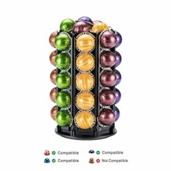 For Nespresso Vertuo Pod Holder Carousel Vertuoline With Central Additional Pods Storage (Carousel-50+ Pods) -Wilton Shop 51OPGgfkj4L