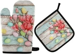 Mardi Gras Oven Mitt Pot Holder Gift Set Carnival Masquerade Mask Necklace Funny Cooking Glove Kitchen Potholder BBQ For Baking -Wilton Shop 51OUnXDSkEL. AC