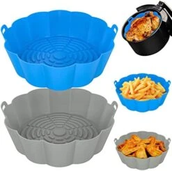2 Pack Air Fryer Silicone Liners Reusable Round Insert, Food Grade Silicone Liners For Air Fryer Basket Accessories, 8.5 Inches For 5 To 8 Qt For Air Fryer Oven Accessories (Black And Grey) 21 2 Pack Air Fryer Silicone Liners Reusable Round Insert, Food Grade Silicone Liners For Air Fryer Basket Accessories, 8.5 Inches For 5 To 8 Qt For Air Fryer Oven Accessories (Black And Grey) -Wilton Shop 51OXaBSZL4L. AC