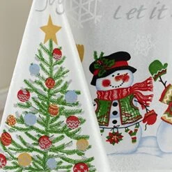 Ve Snowman Engineered Printed Jacquard Fabric Christmas Table Cloth, Christmas Tablecloth For All Winter And Holiday (60" X 84" Rectangular, Believe Snowman) 13 Ve Snowman Engineered Printed Jacquard Fabric Christmas Table Cloth, Christmas Tablecloth For All Winter And Holiday (60" X 84" Rectangular, Believe Snowman) -Wilton Shop 51ObJvXvPBL